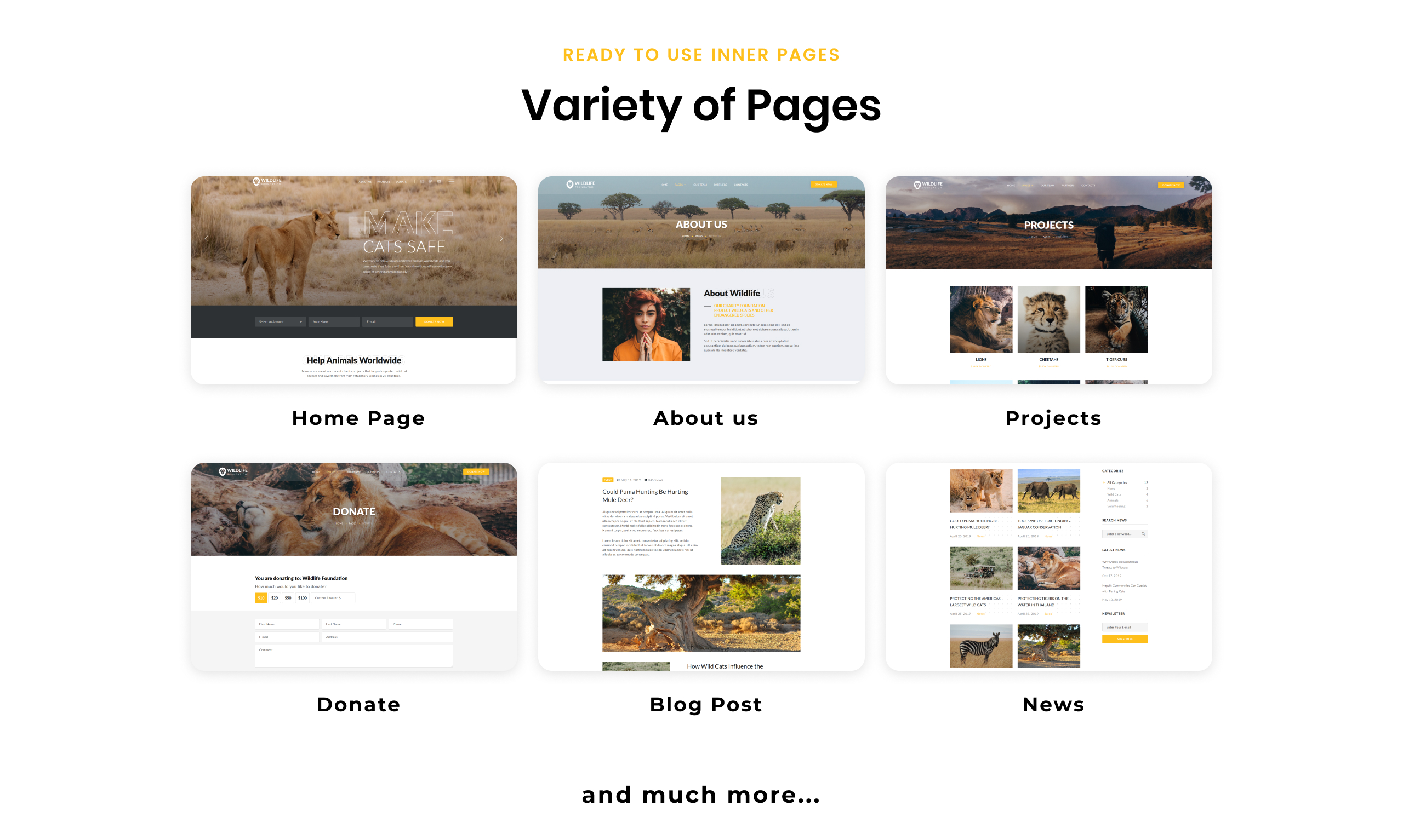 wild life многостраничный креативный html шаблон сайта