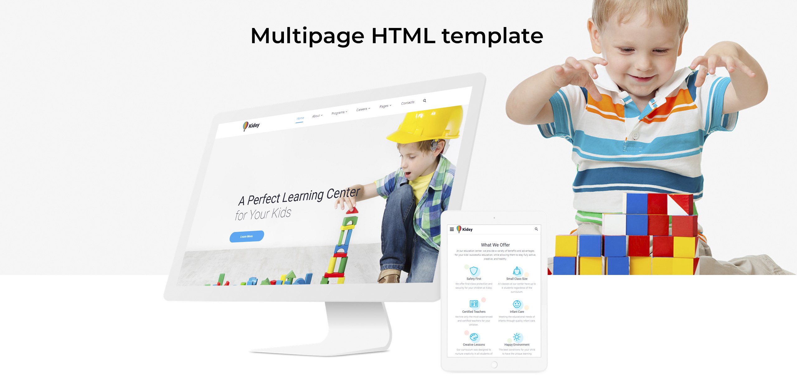 учебный центр многостраничный чистый шаблон сайта html5