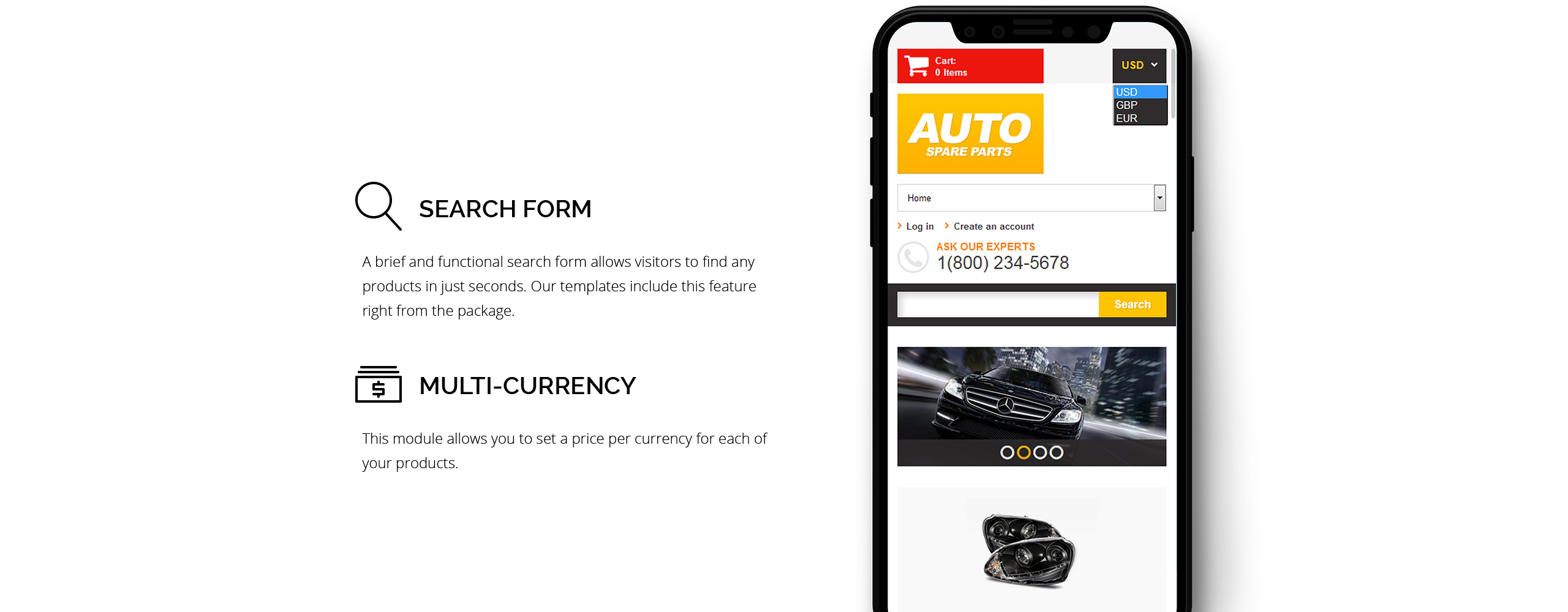 автозапчасти отзывчивая тема shopify