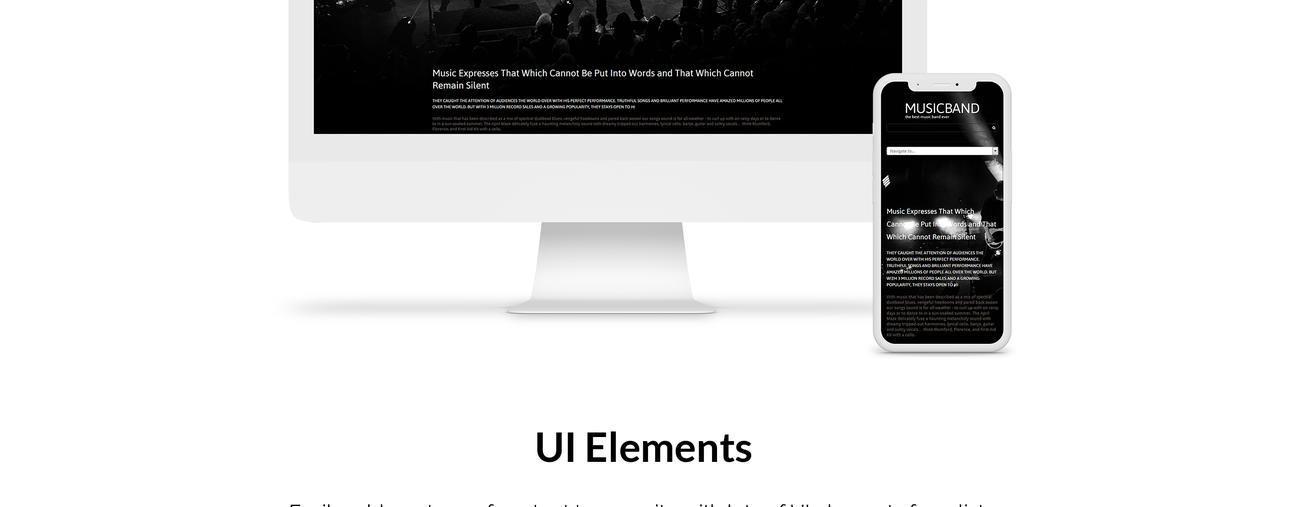 музыкальная группа стильный шаблон joomla