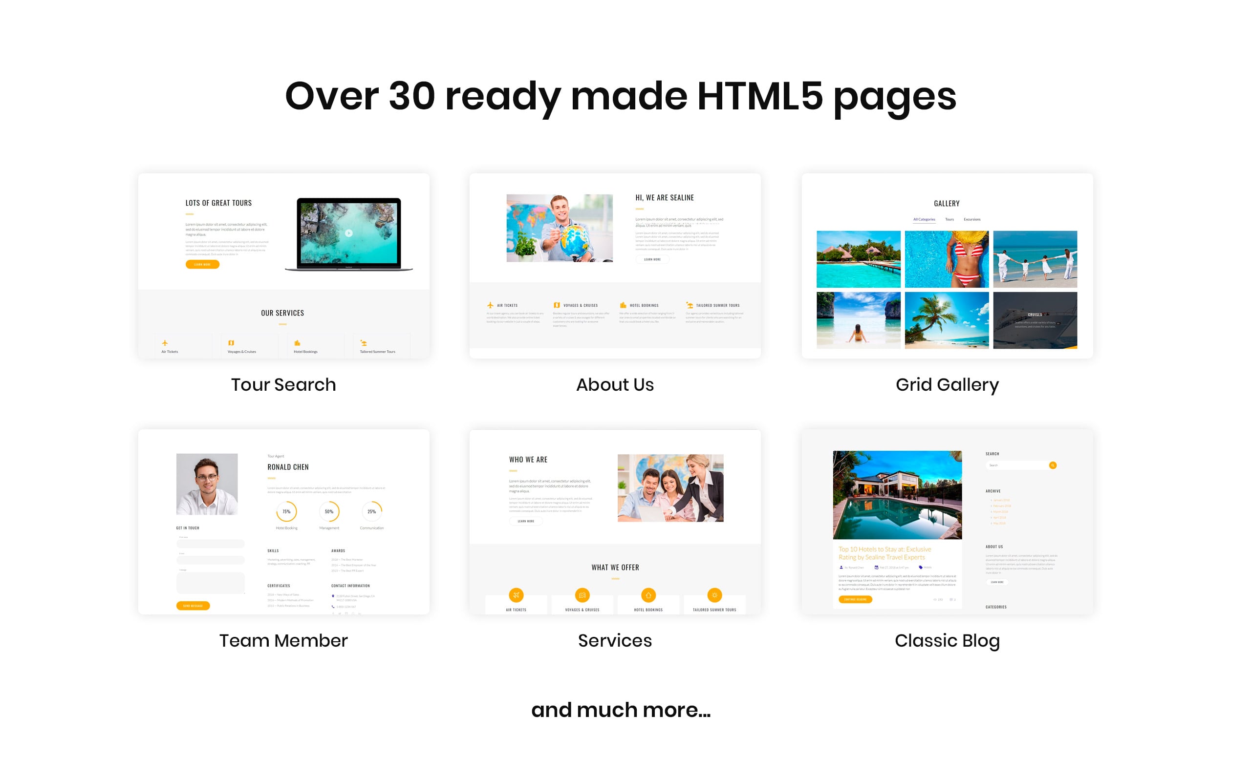 sealine travel agency многостраничный html шаблон сайта