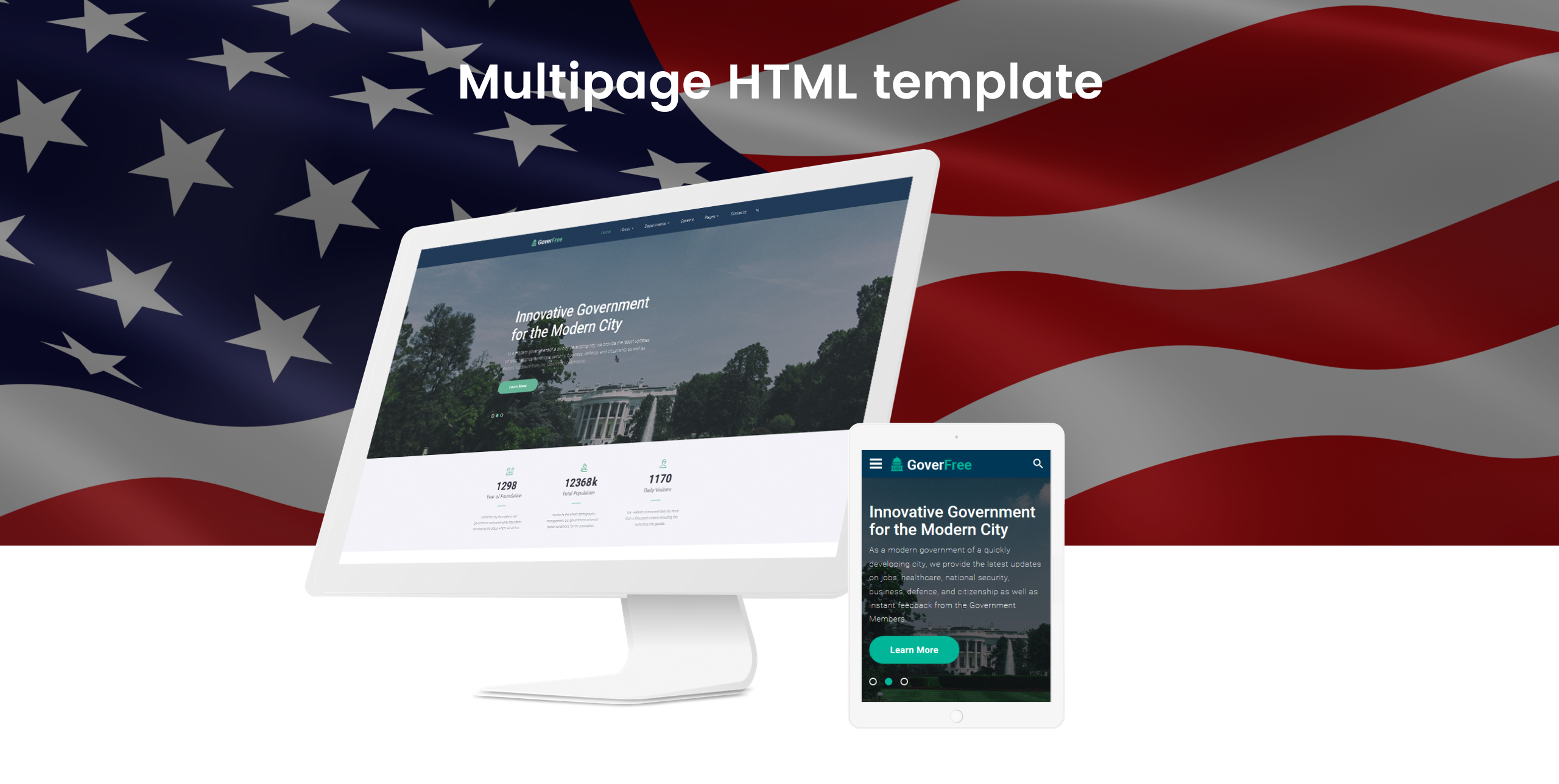 правительственный многостраничный чистый html шаблон сайта