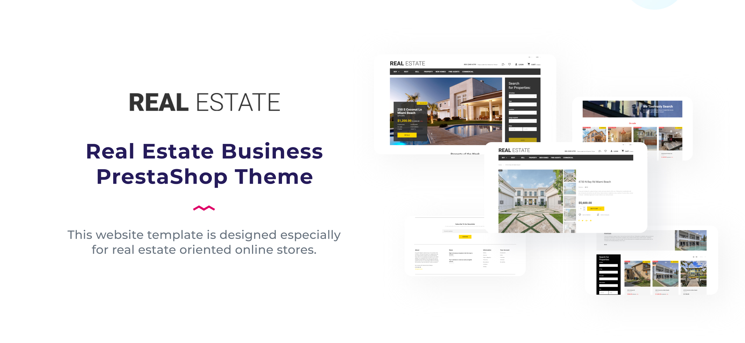 недвижимость бизнес prestashop тема