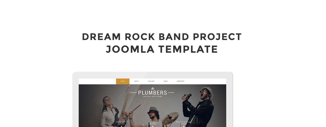 музыкальная группа креативный шаблон joomla