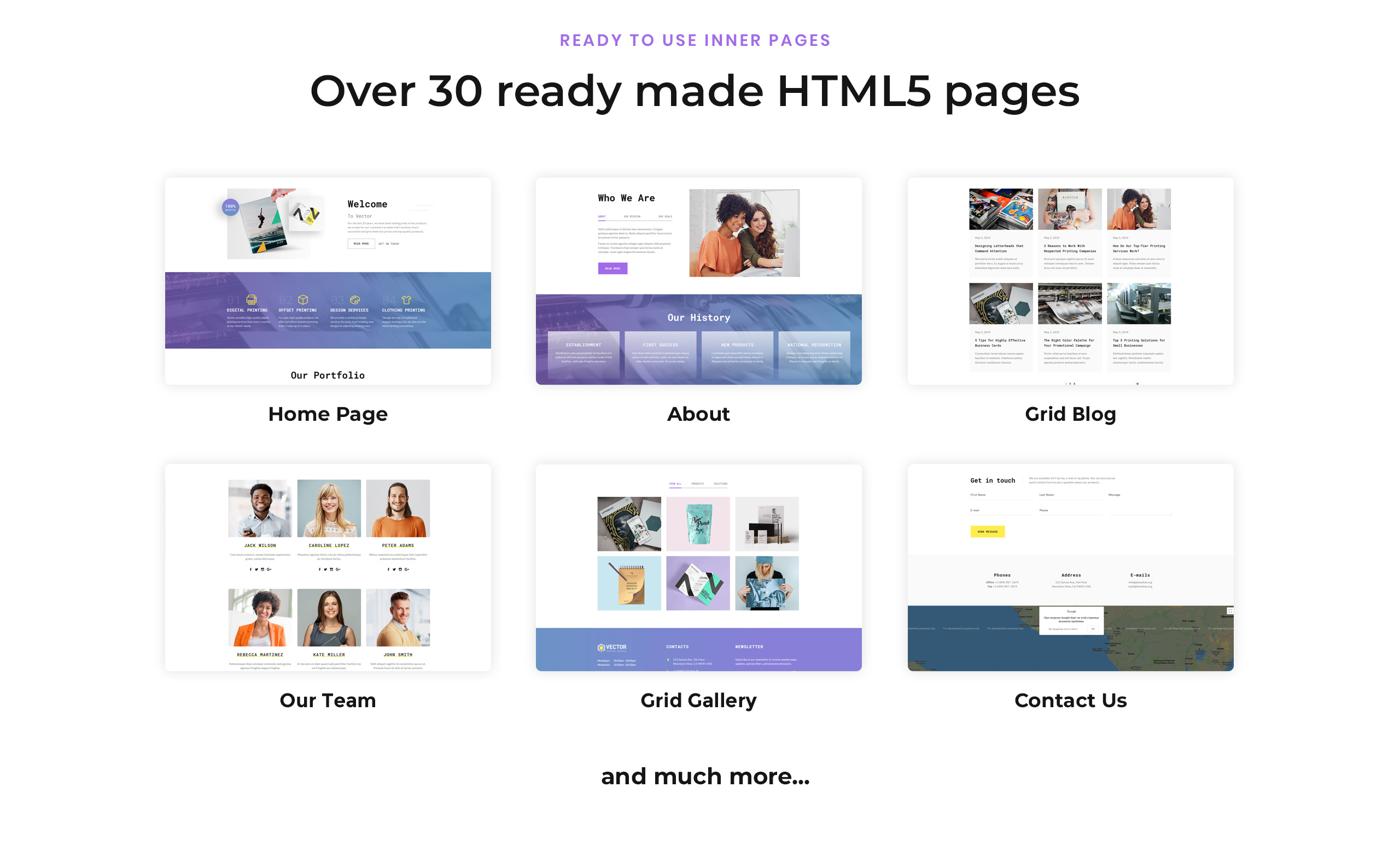 типография многостраничный современный html шаблон сайта
