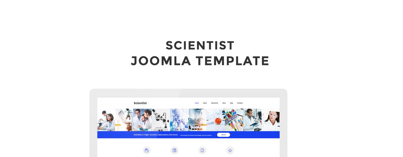 научная лаборатория чистый шаблон joomla