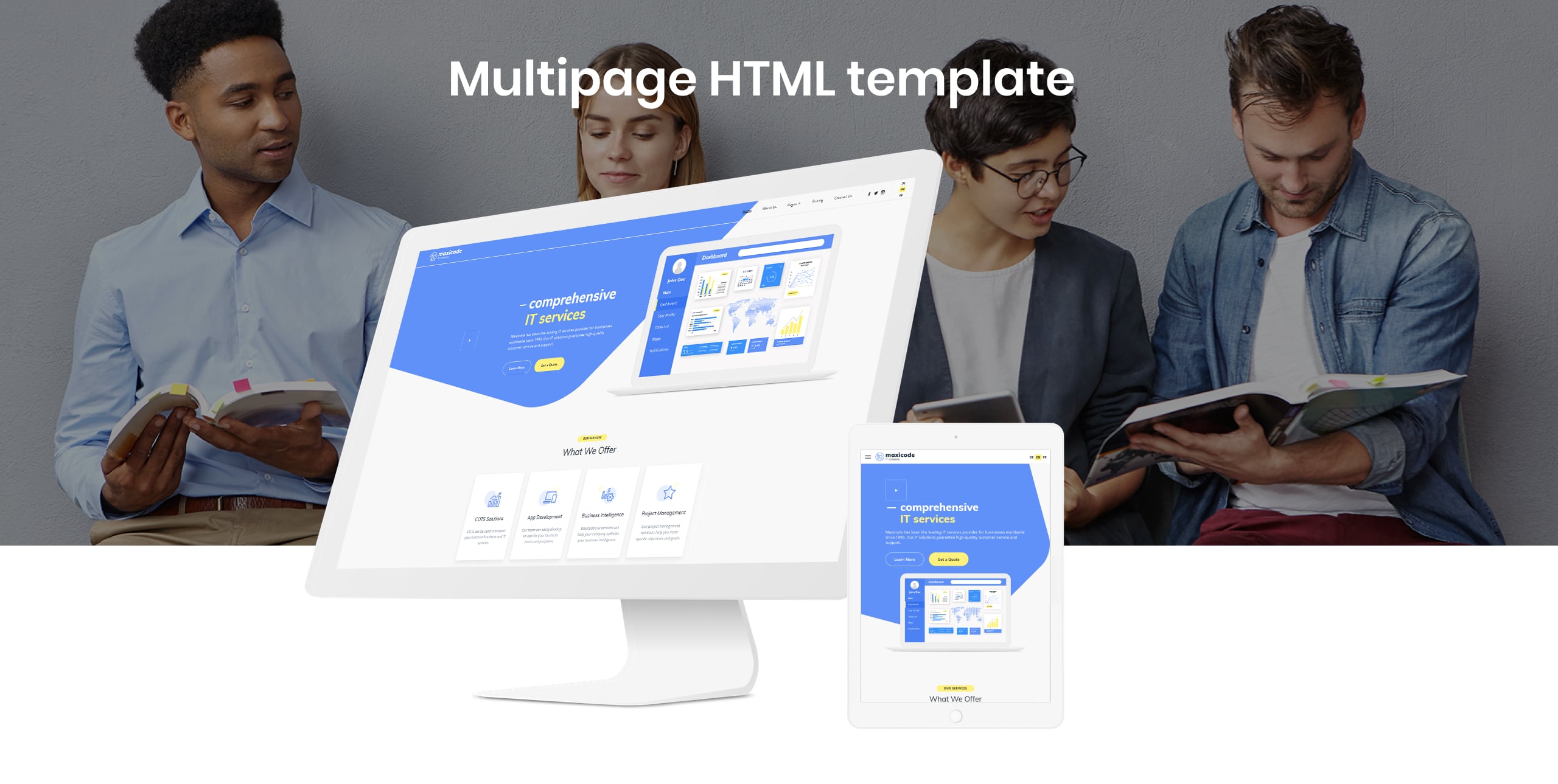 it компания многостраничный креативный html шаблон сайта