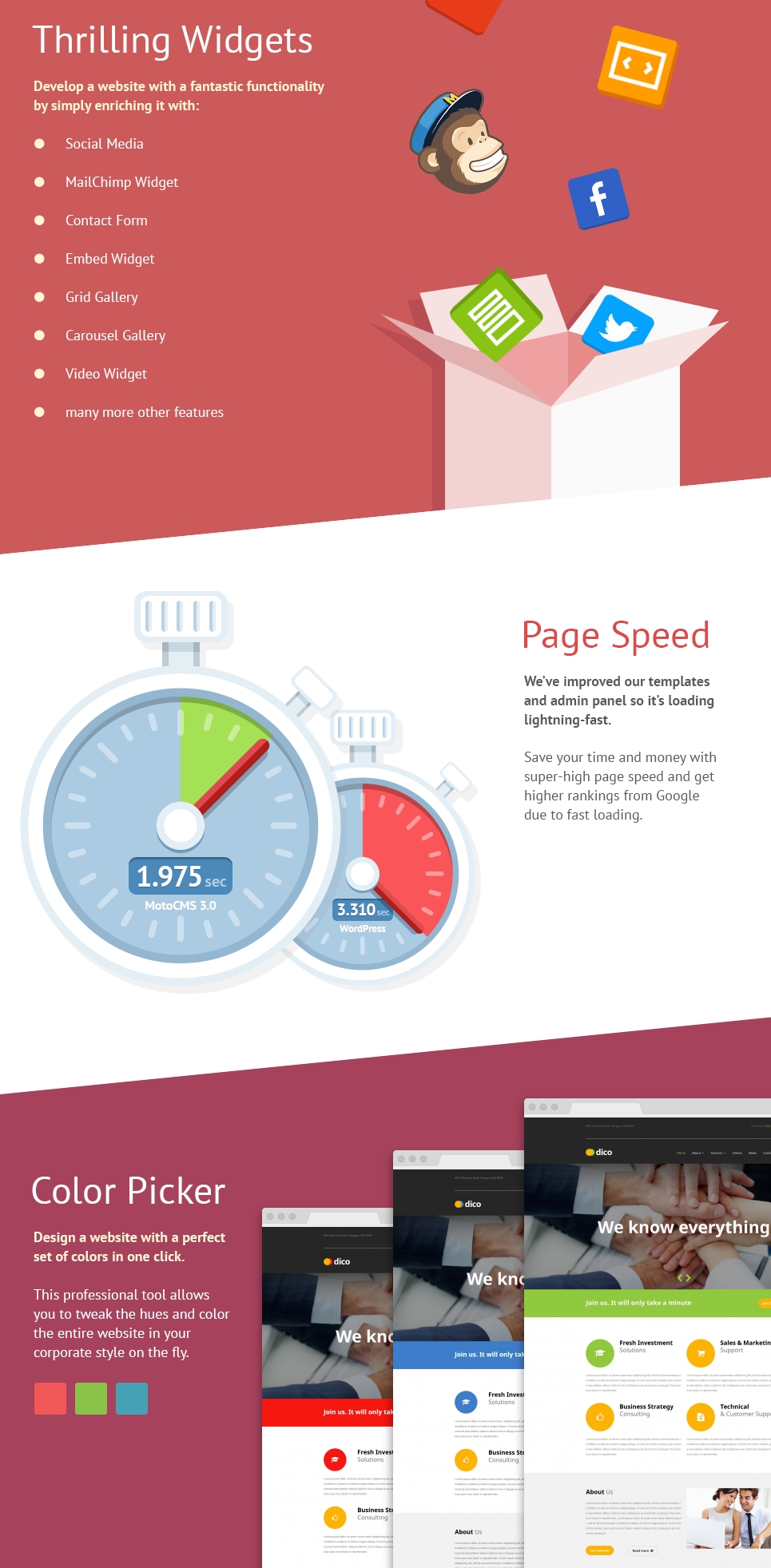 шаблон business &amp; services moto cms 3