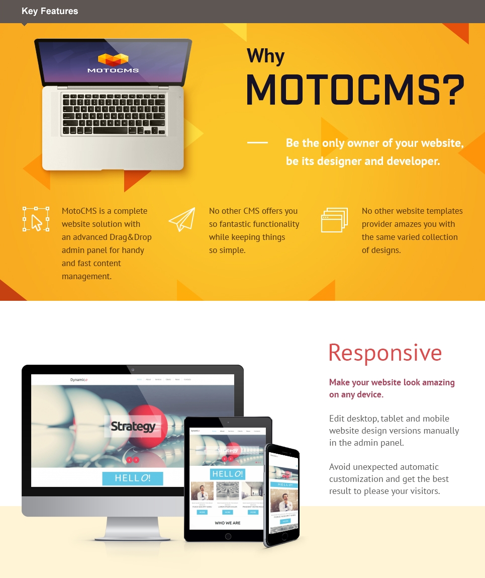 шаблон business &amp; services moto cms 3