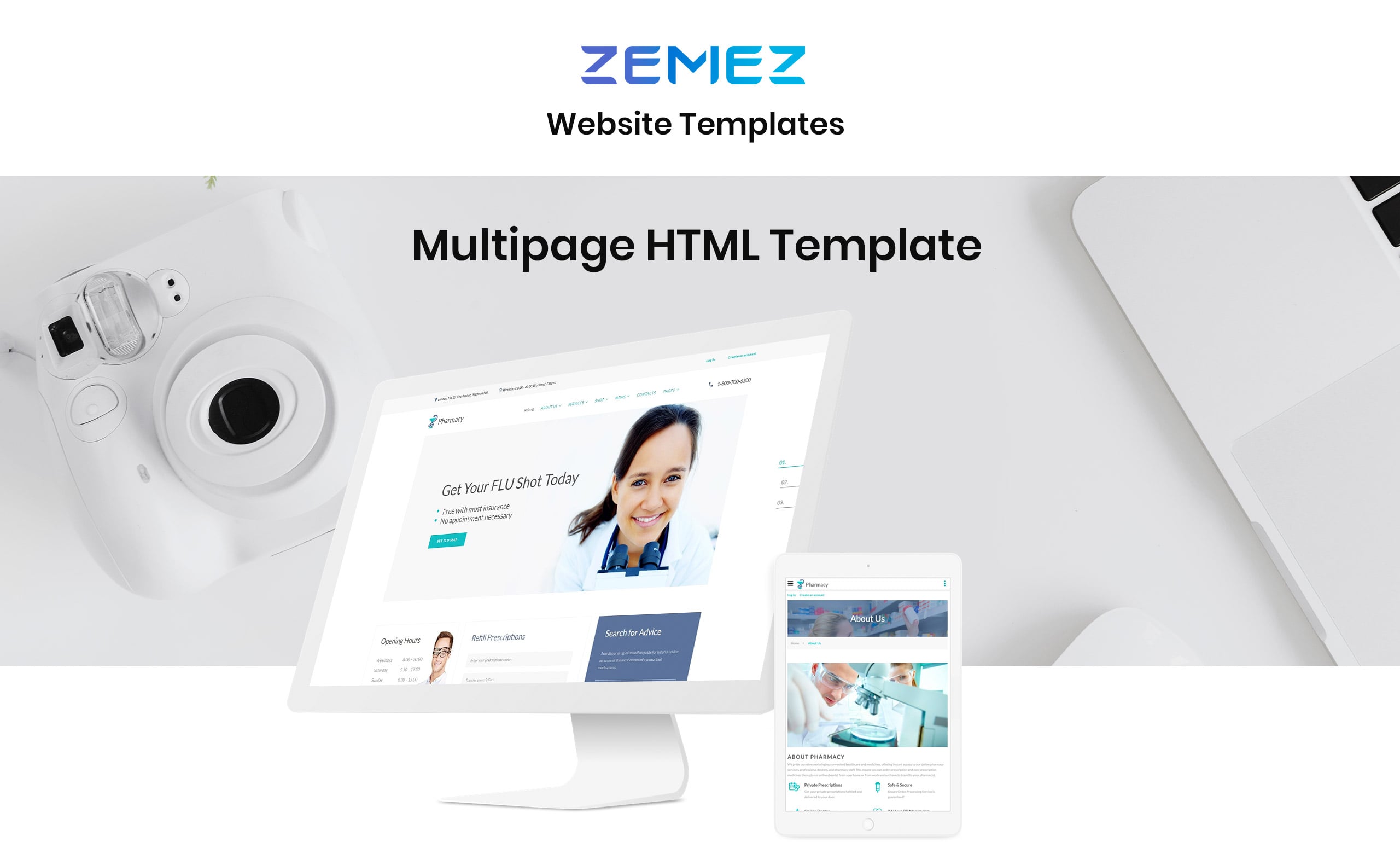 медицинский многостраничный шаблон сайта html5
