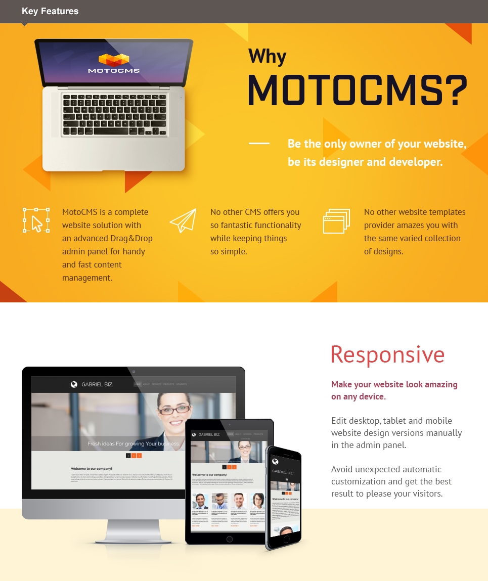шаблон business &amp; services moto cms 3