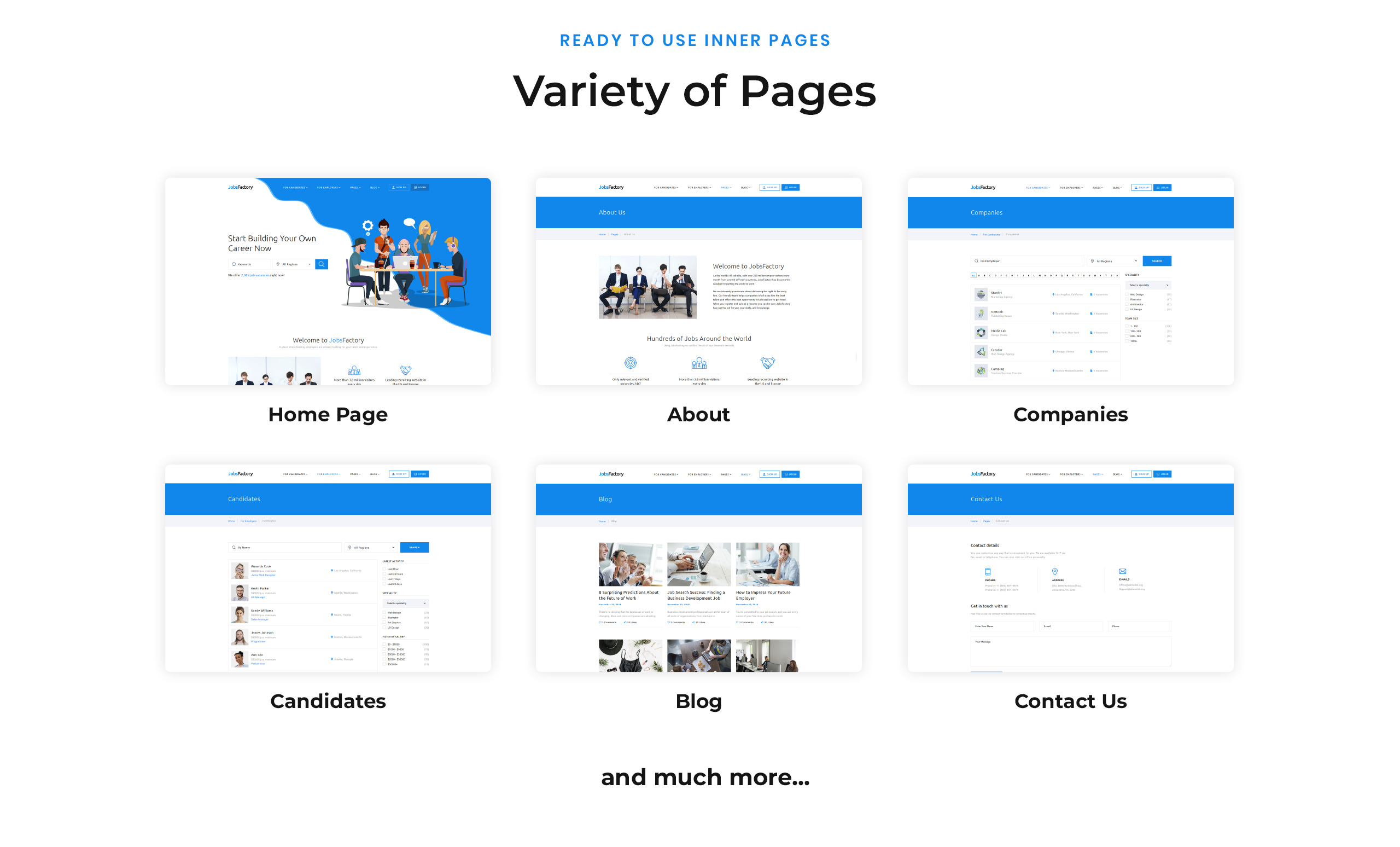 многостраничный html5 шаблон сайта job portal multipage