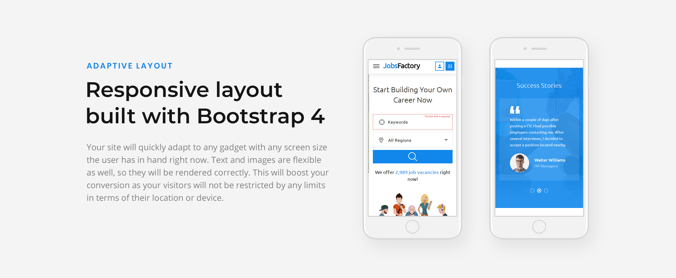 многостраничный html5 шаблон сайта job portal multipage