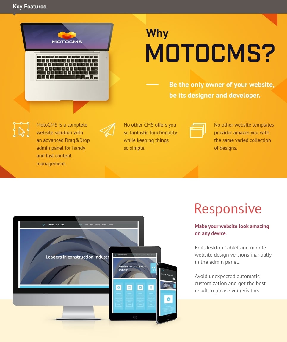 строительная компания moto cms 3 шаблон