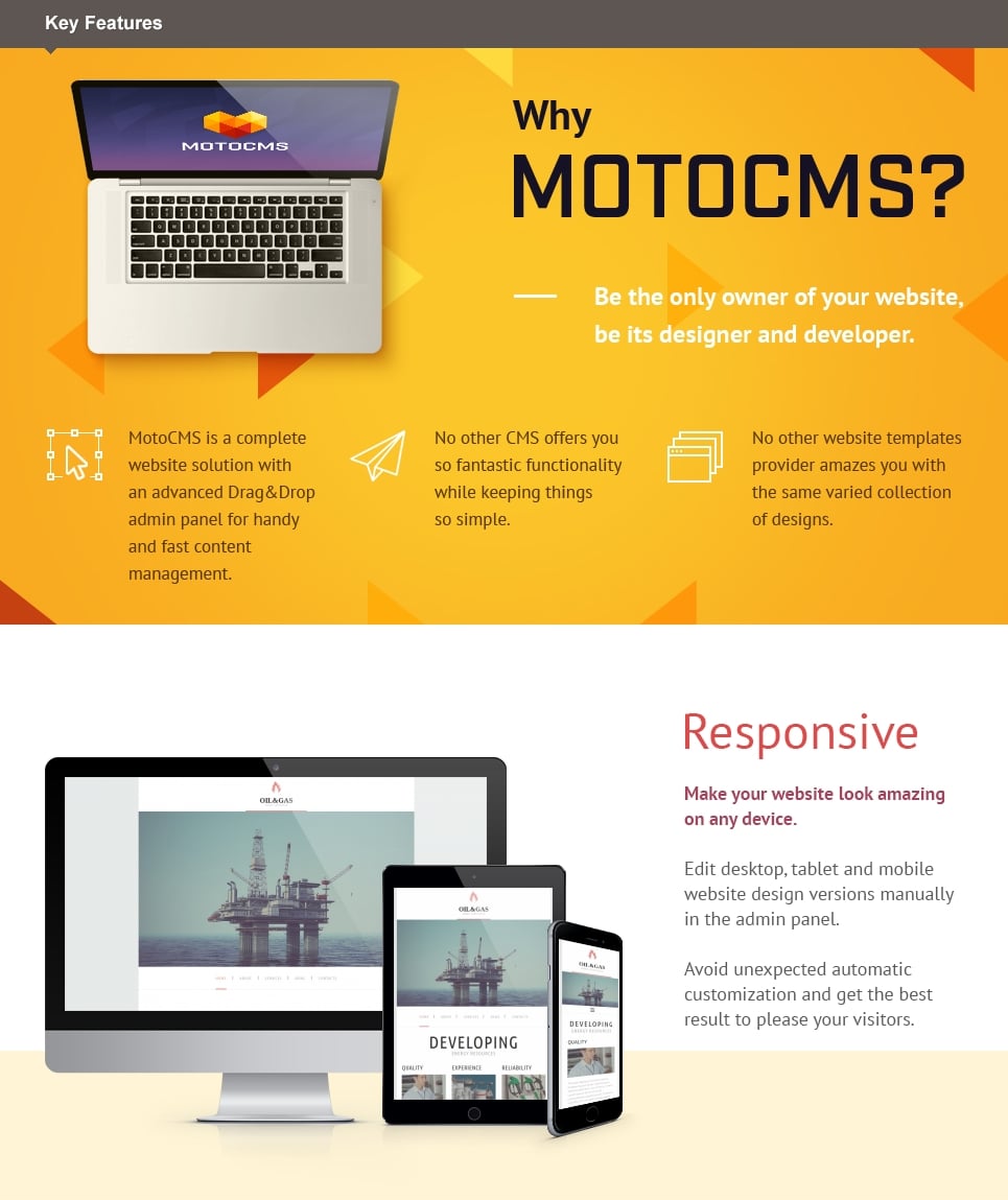 шаблон gas &amp; oil moto cms 3
