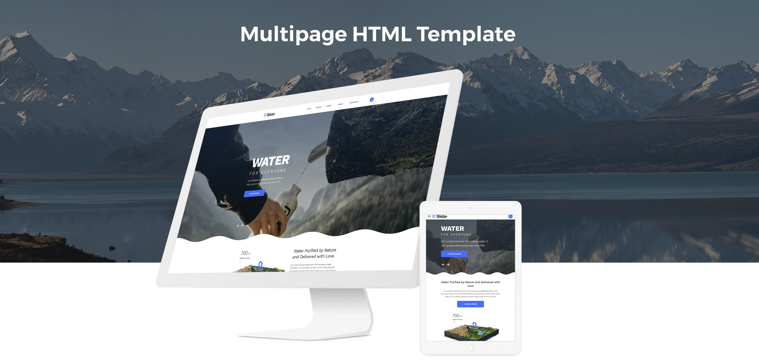 water многостраничный html5 шаблон сайта