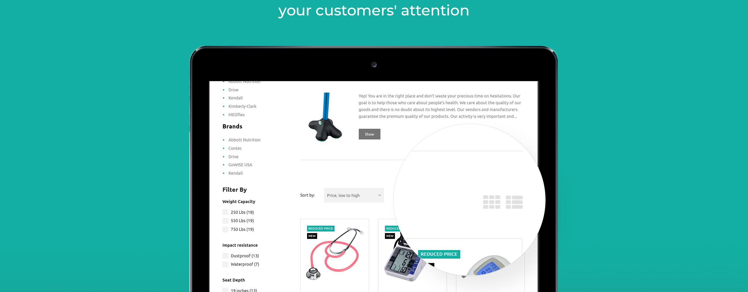 тема prestashop медицинского оборудования