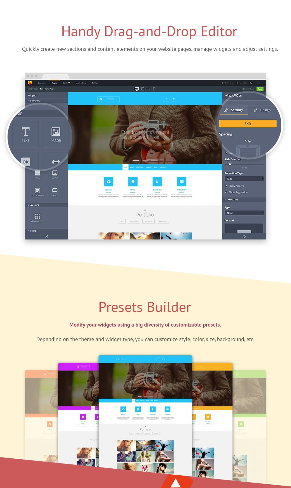 фотограф портфолио moto cms 3 шаблон