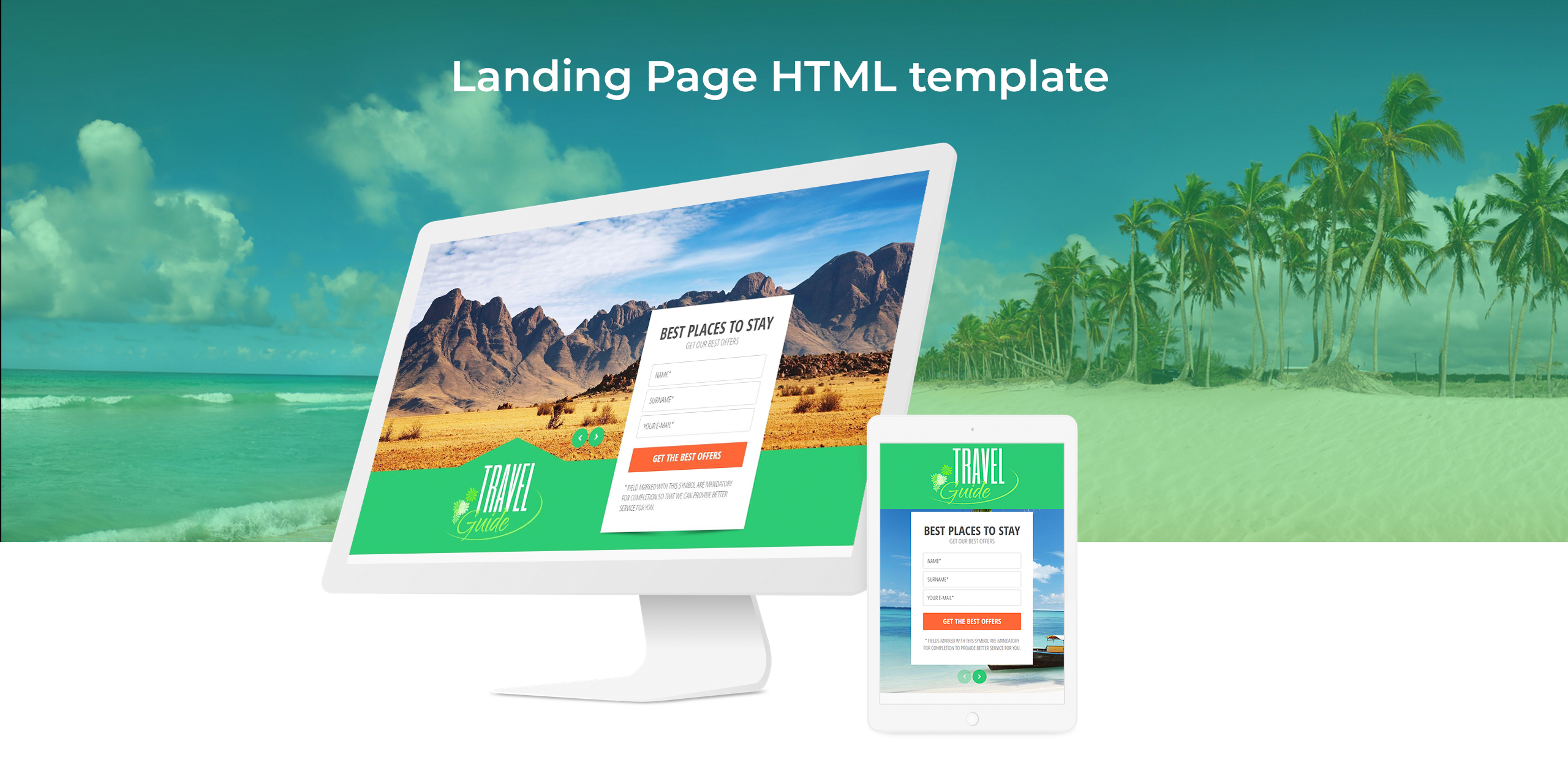 туристическое агентство clean html bootstrap landing page template