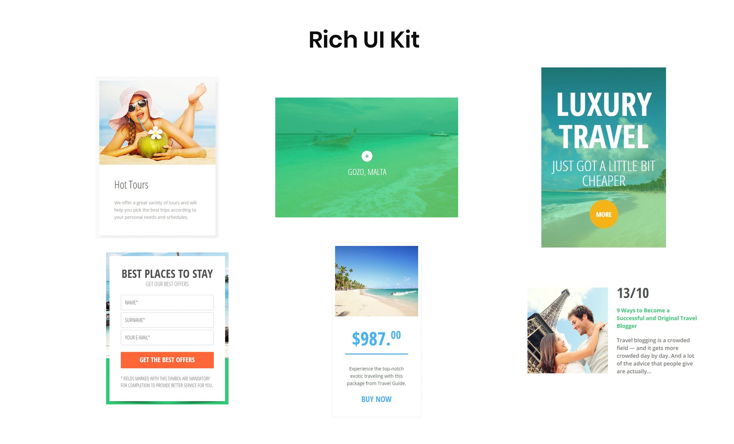 туристическое агентство clean html bootstrap landing page template