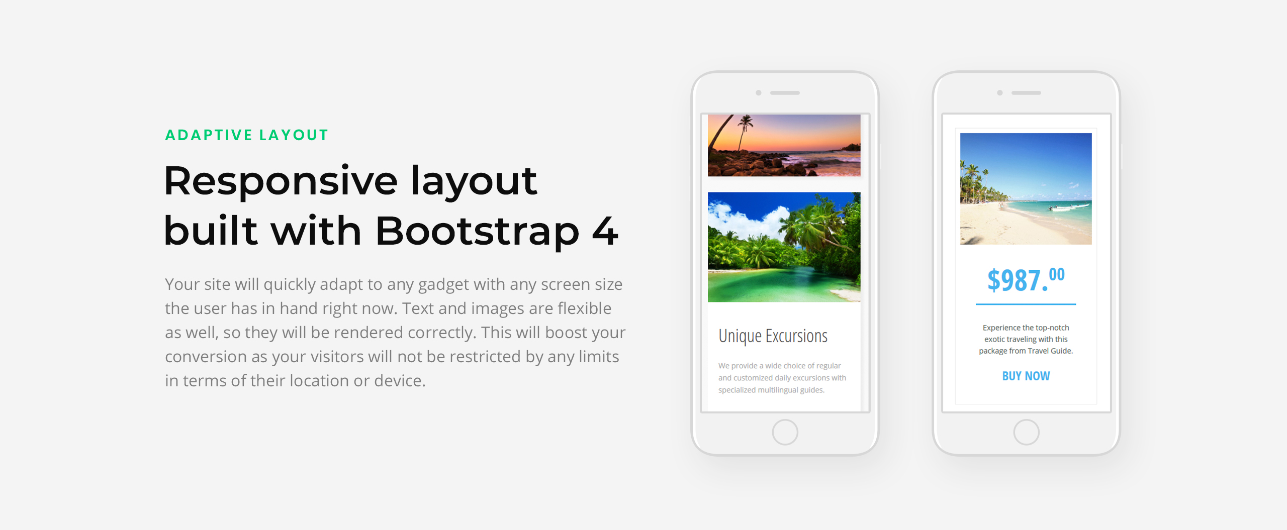 туристическое агентство clean html bootstrap landing page template