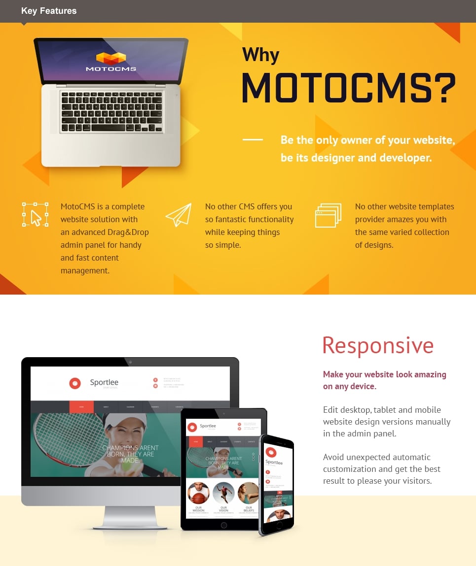 шаблон sport moto cms 3