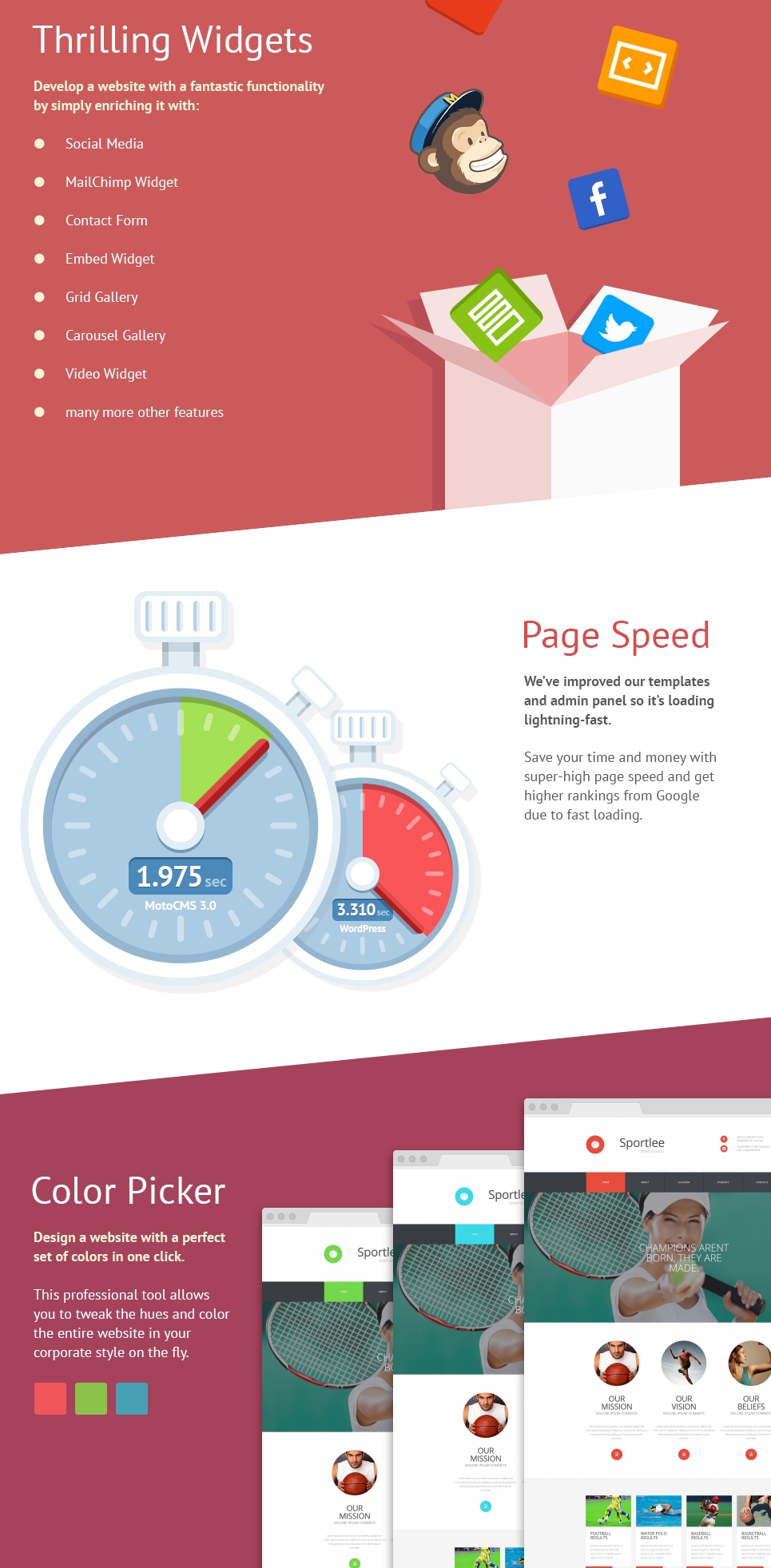 шаблон sport moto cms 3