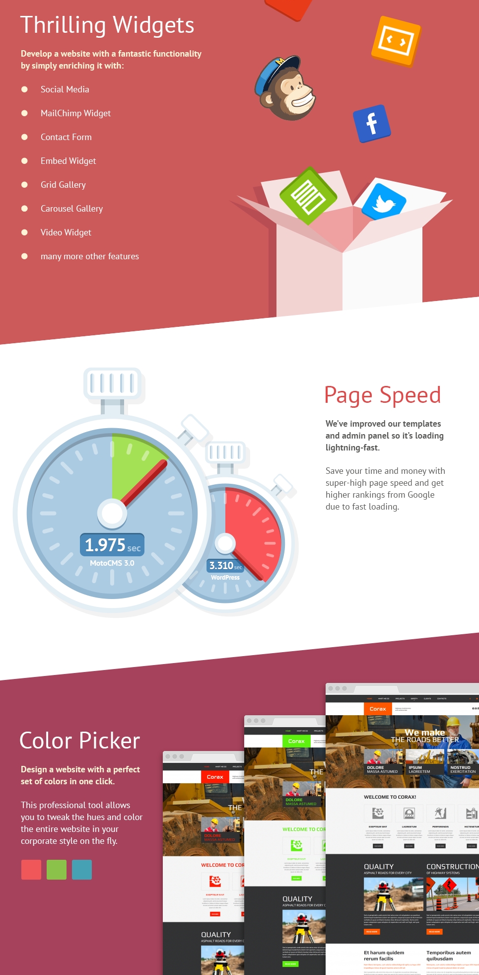 промышленный отзывчивый шаблон moto cms 3