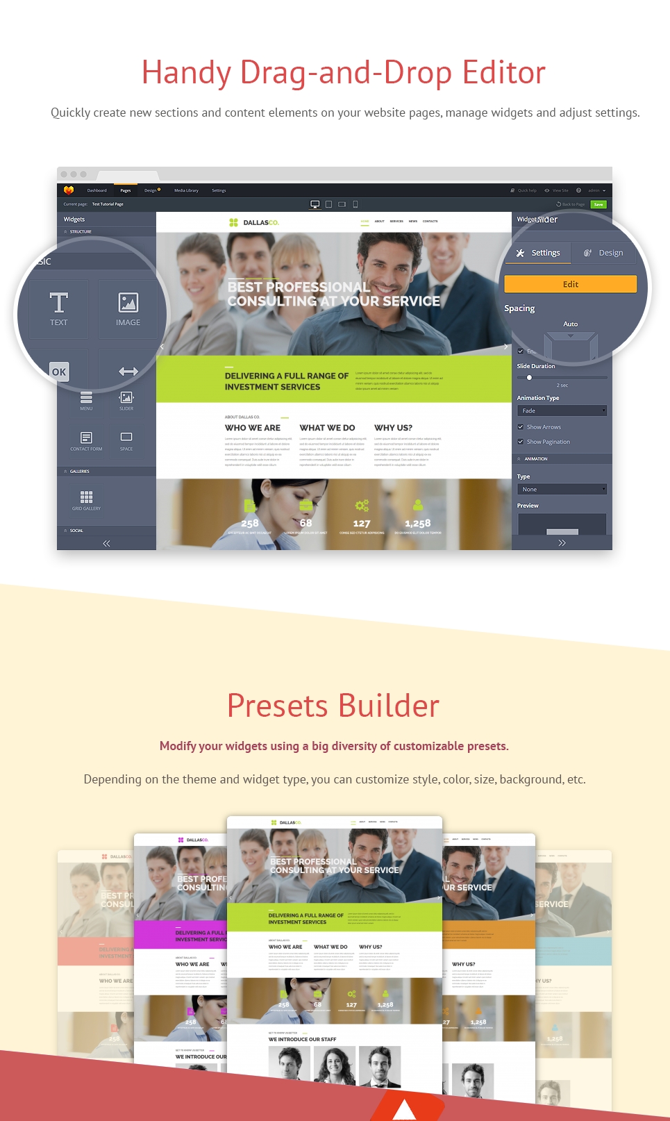 шаблон business &amp; services moto cms 3