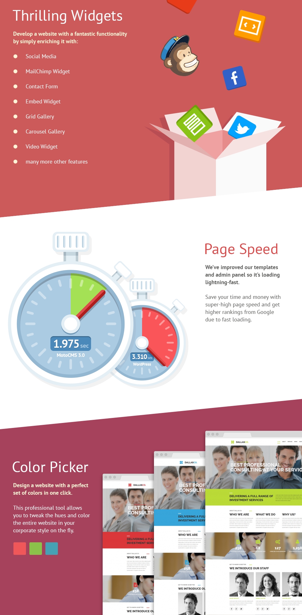 шаблон business &amp; services moto cms 3