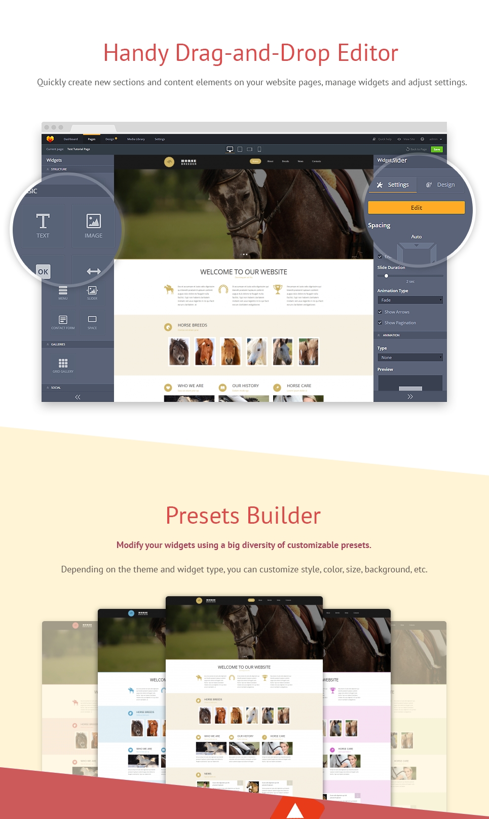 шаблон horse moto cms 3
