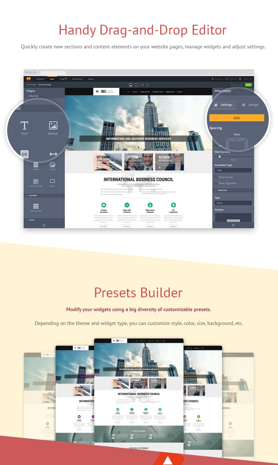 шаблон business &amp; services moto cms 3