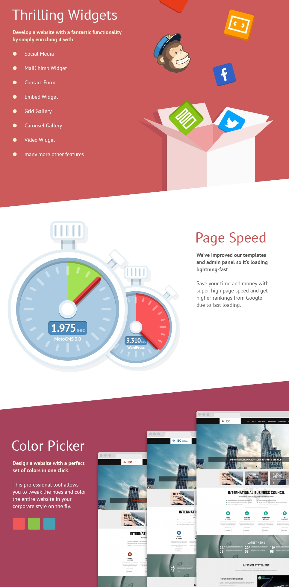 шаблон business &amp; services moto cms 3