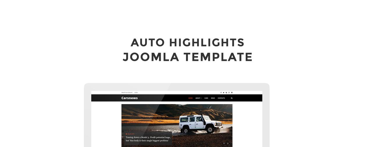 автомобили современный шаблон joomla