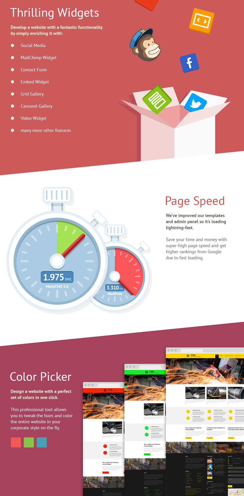 шаблон steelworks moto cms 3
