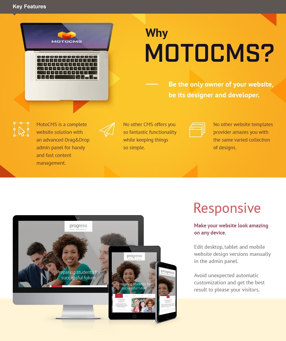 шаблон education moto cms 3