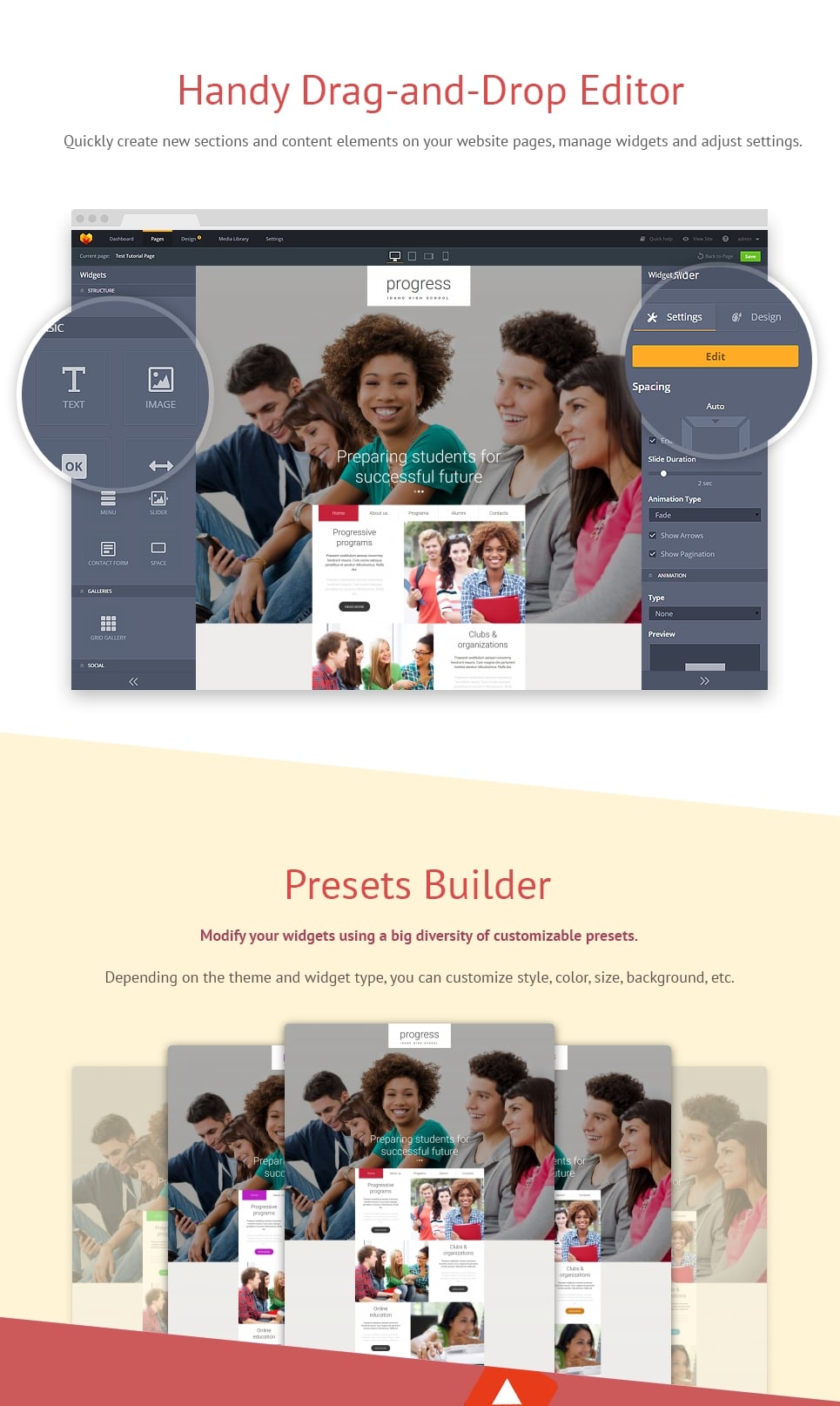 шаблон education moto cms 3