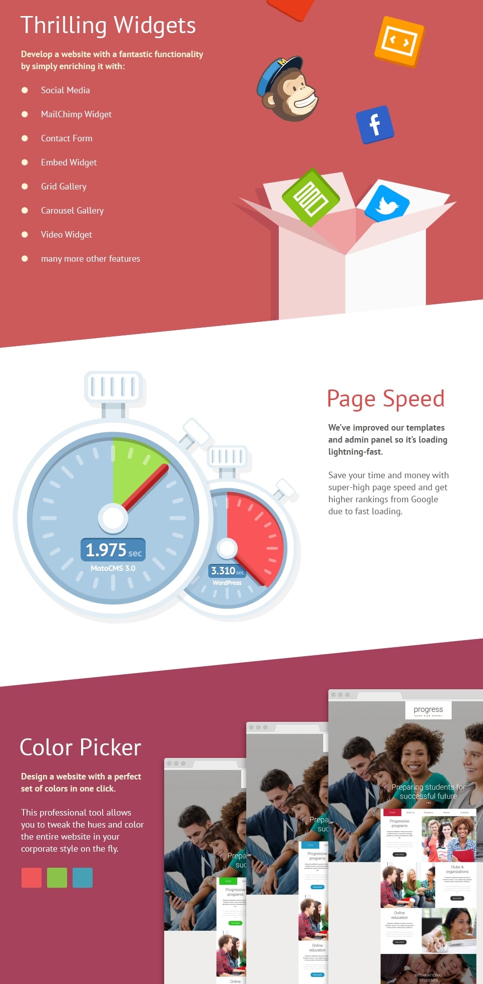 шаблон education moto cms 3