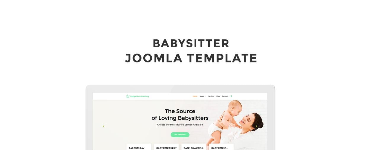 няня готовый к использованию чистый шаблон joomla