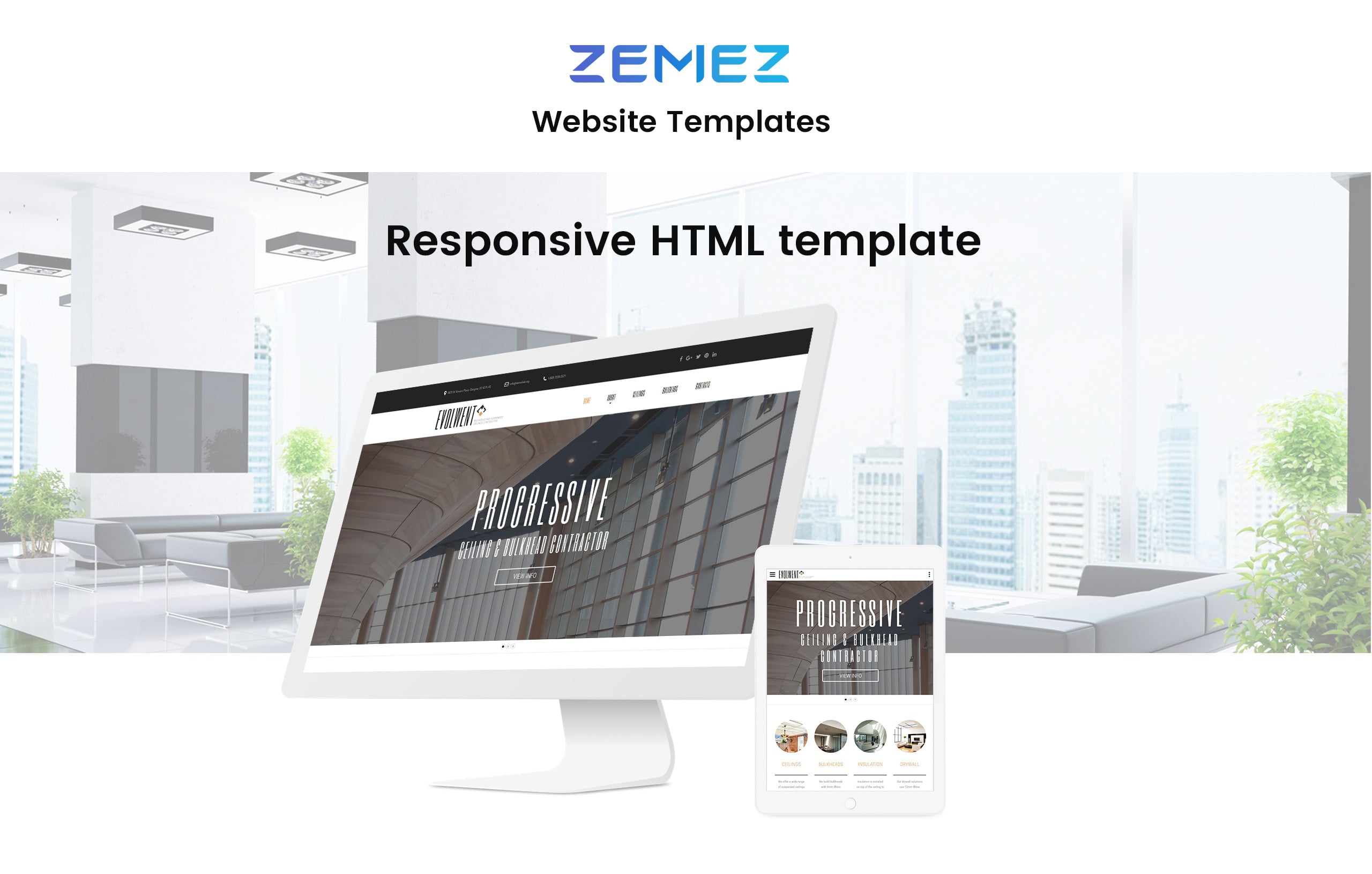 дизайн интерьера адаптивный современный html шаблон сайта
