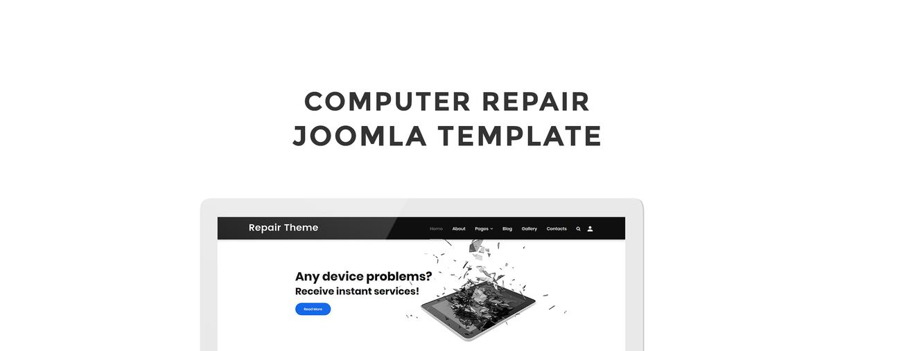 ремонт компьютера многостраничный чистый шаблон joomla