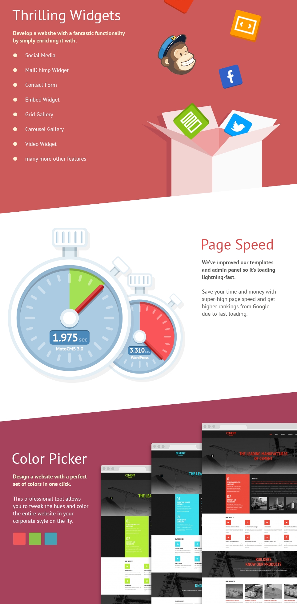 цемент moto cms 3 шаблон