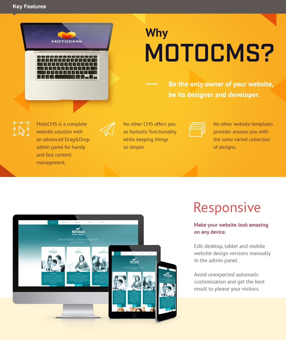 шаблон university moto cms 3