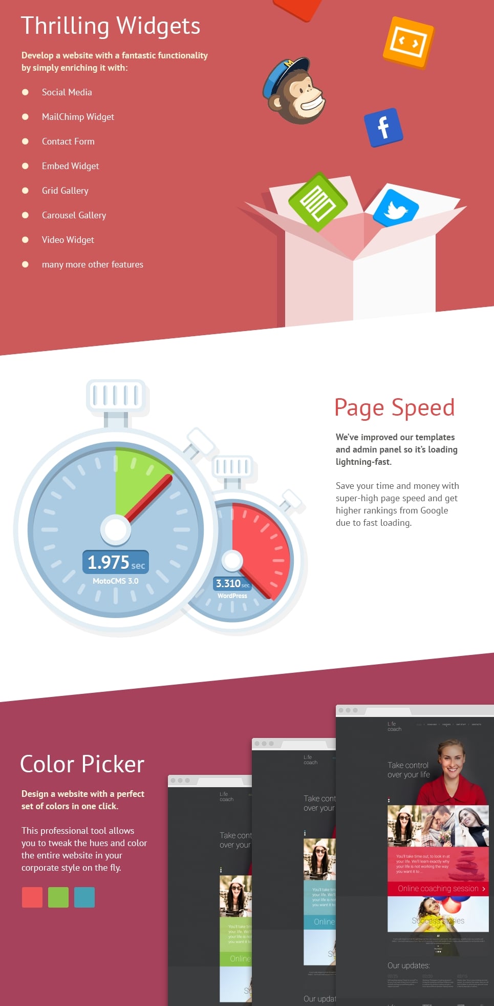 шаблон life coach moto cms 3