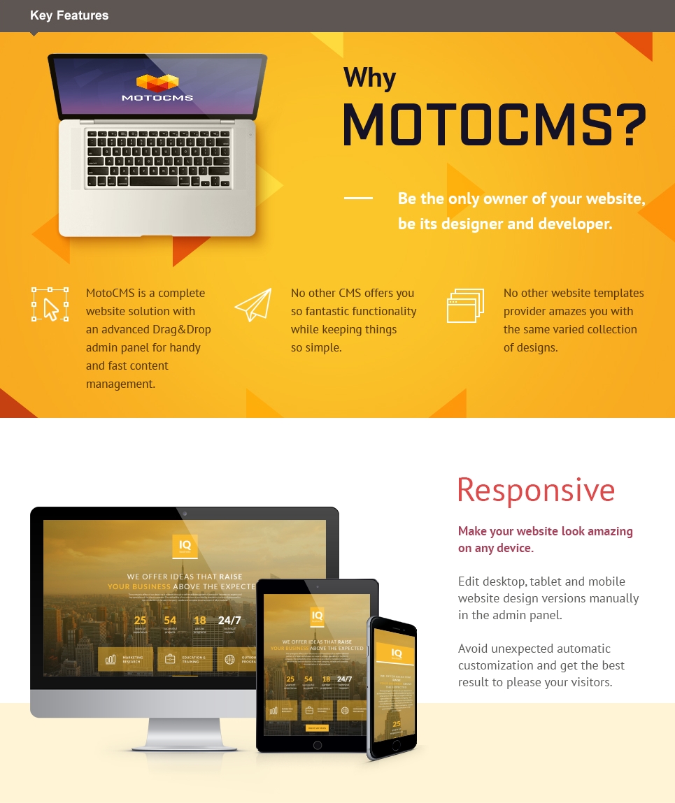 шаблон business &amp; services moto cms 3