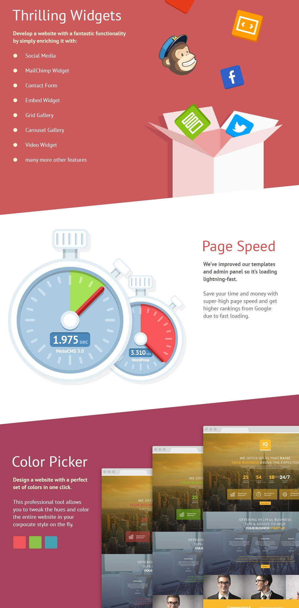 шаблон business &amp; services moto cms 3