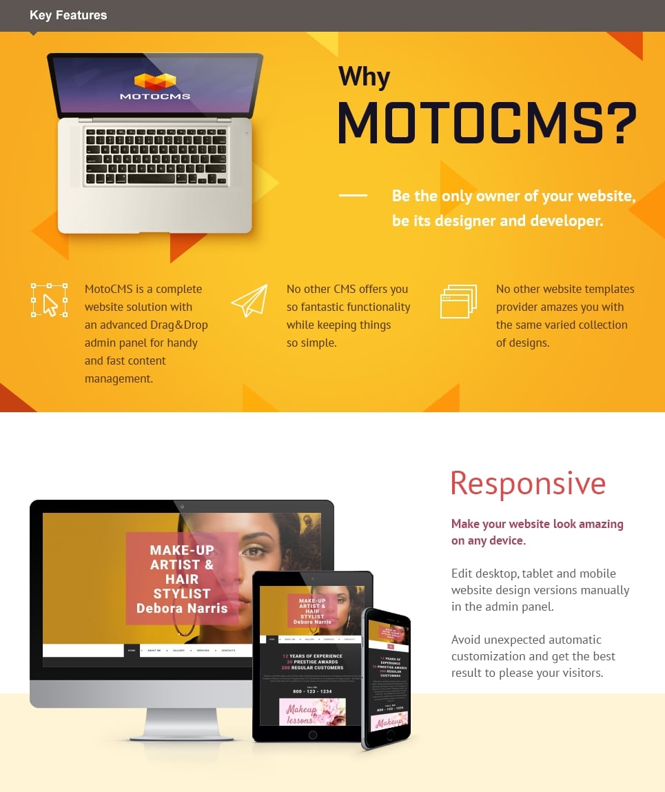 персональная страница moto cms 3 шаблон