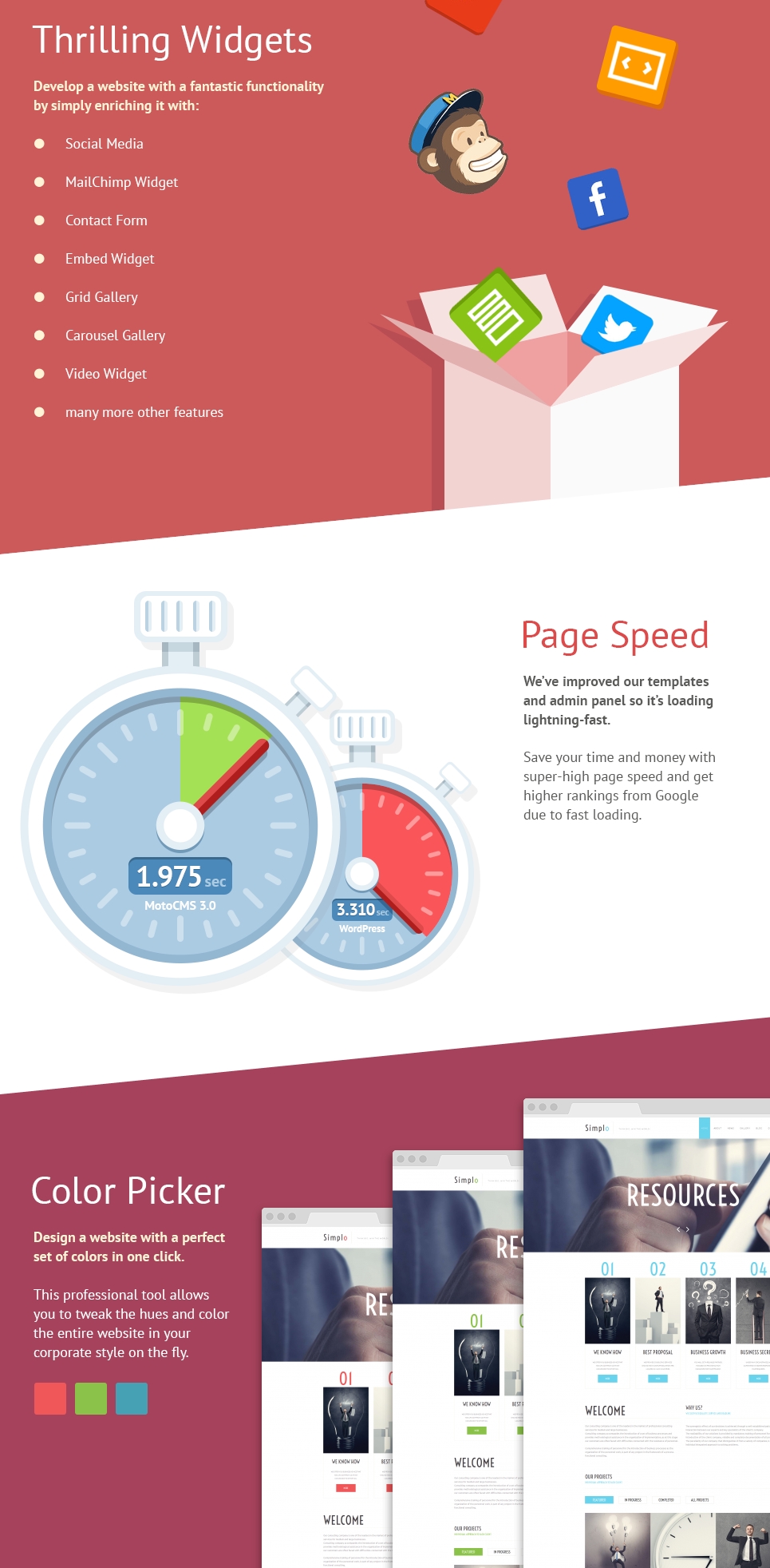 шаблон business &amp; services moto cms 3