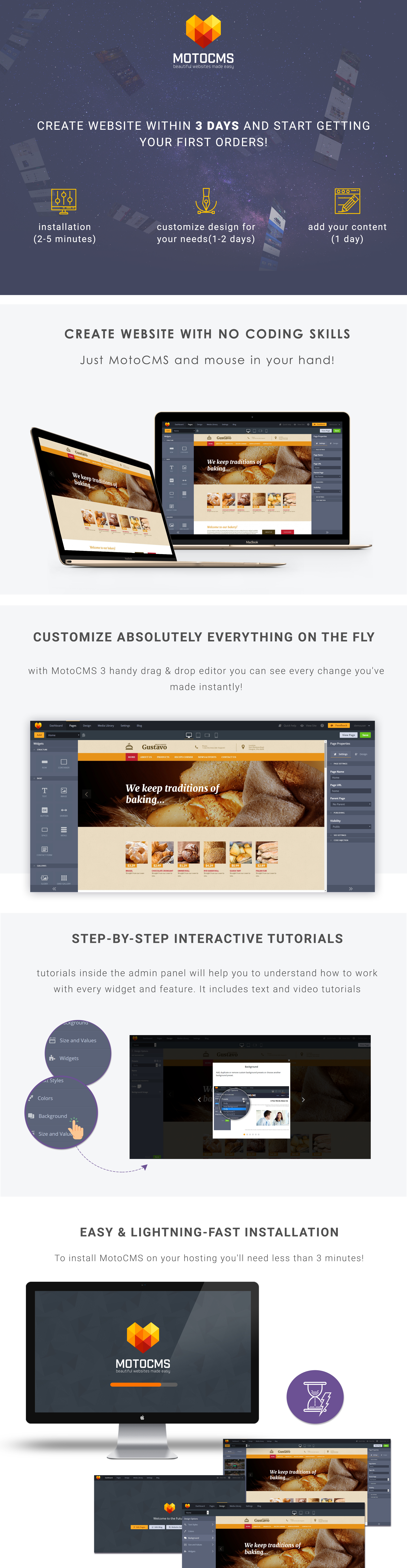 шаблон bakery moto cms 3
