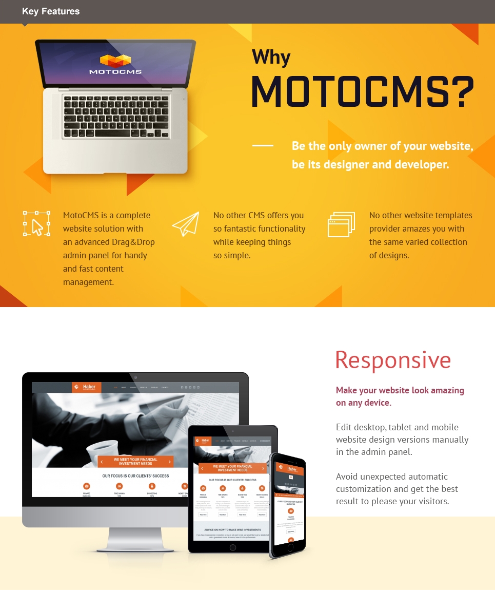 шаблон business &amp; services moto cms 3
